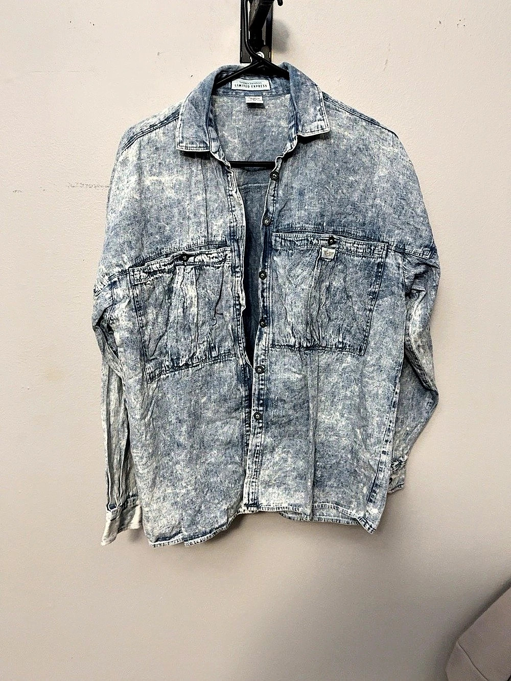 Limited Express Blue Cotton Denim Jacket Like New